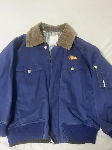 POUDOU DOU 네이비 자켓 리버서블
