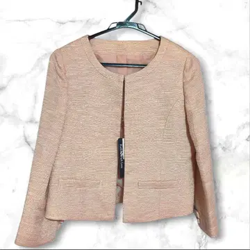 [ 택 포함 ] Karl Park Lane 믹스 트위드 노카라 자켓