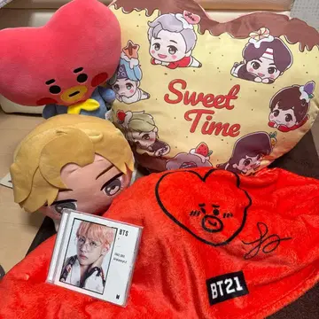 [졸업품] BT21 봉제 인형 쿠션 BTS CD 세트