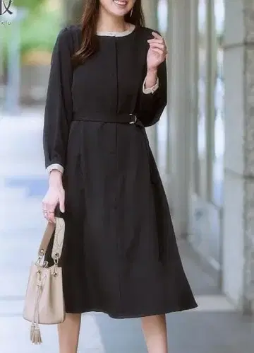 [택 포함 새상품] 배색 원피스 빅 사이즈 결혼식 경사 파티에도.