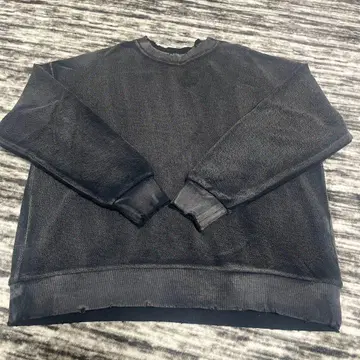 JEANASIS 블랙 크루넥 맨투맨 F