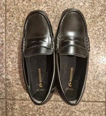 MOONSTAR 블랙 로퍼 22.5EEE