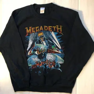 메가데스 MEGADETH M 속기모 밴딩 맨투맨 트레이닝복