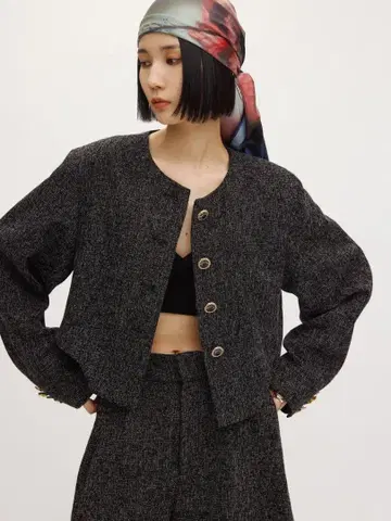 Ameri DEFORMATION SUMMER TWEED JACKET