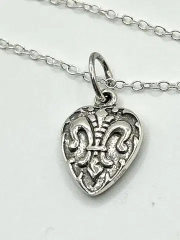 sweet Heart jewelry 하트 목걸이 백합 vintage