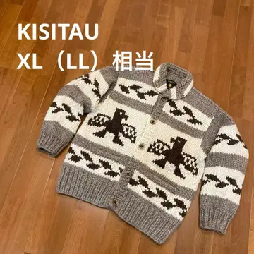 KISITAU 이글 패턴 카우친 스웨터 캐나다제