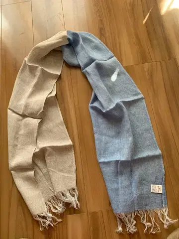 나카가와 마사시치 상점 바이컬러 린넨 스톨
