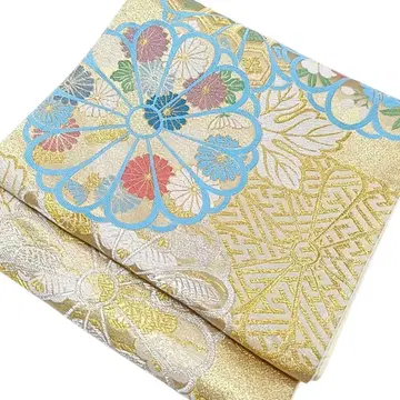 1030 화 후쿠로 오비 순수 실크 후리소데 금