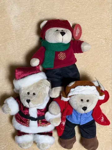 스타벅스 베어리스타 봉제 인형 3개 세트