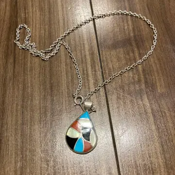 주니족 ELB 제작 멀티 스톤 인레이 TOP 체인 포함 인디언