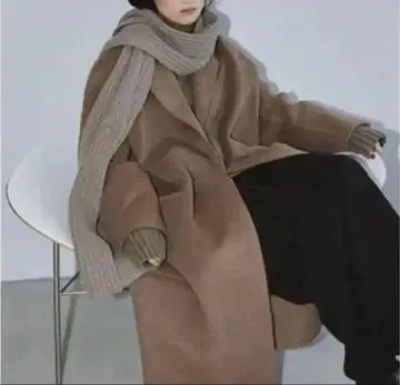 todayful 울 롱 코트 모카색