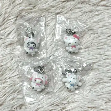 산리오 캐릭터즈 가챠 메지루시 액세서리 복슬복슬 스노우 미개봉 새상품