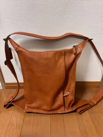 마더하우스 2way 백팩 핸드백 브라운 레더