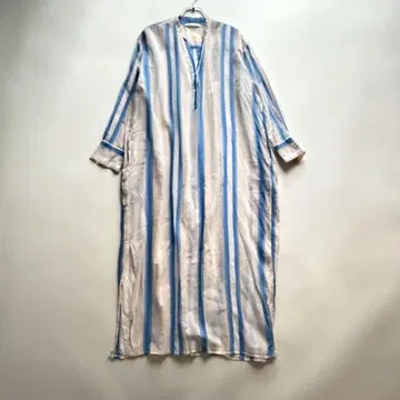 누키테파 인도면 코튼 보일 스트라이프 드레스 원피스 프리 스트라이프