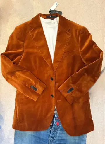 [새상품 4.5만] 바나나리퍼블릭 오렌지 벨벳 자켓 L 사이즈