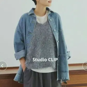 [ 시착만 한 상품 ] 스튜디오 클립 커버올 데님 자켓