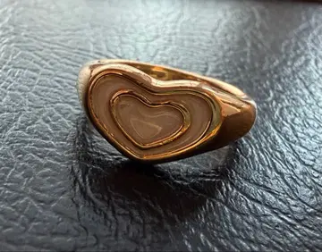 새상품 아쉬페프랑스 골드 컬러 하트형 반지 약 13호