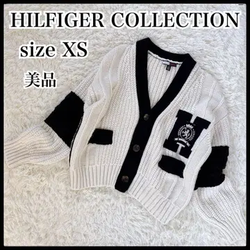 힐피거 컬렉션 니트 스웨터 가디건 화이트 새상품급