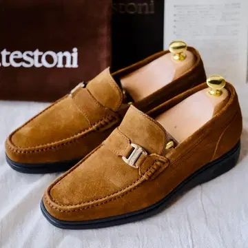 미사용 새상품 a.testoni 아테스토니 스웨이드 버클 로퍼 브라운 5