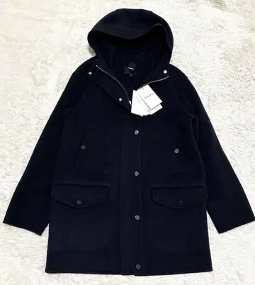 [택 포함 새상품] 23AW 띠어리 더블 페이스 후디드 코트 캐시미어