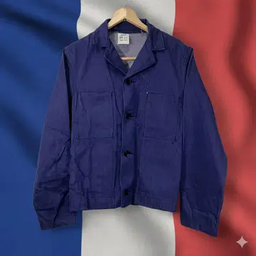 1992년제 프렌치 워크 자켓 84 프렌치 블루 유로 빈티지