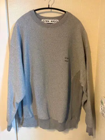 CITEN 오버 사이즈 그레이 맨투맨