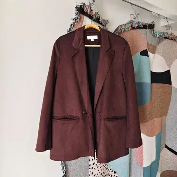 ZARA 브라운 테일러드 자켓 스웨이드