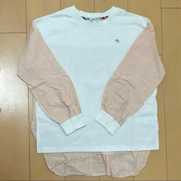 긴팔 티셔츠 화이트/핑크