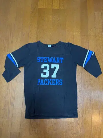 Champion 양면 프린트 7부 소매 티셔츠 X-LARGE