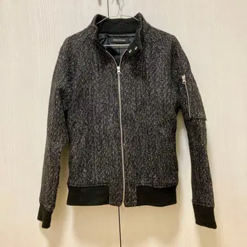 Harlem Rounge 자켓 사이즈 M 지퍼 울/폴리 블랙