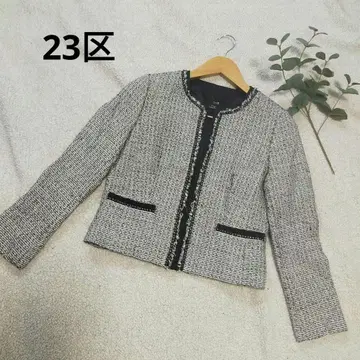 23구 노카라 자켓 트위드