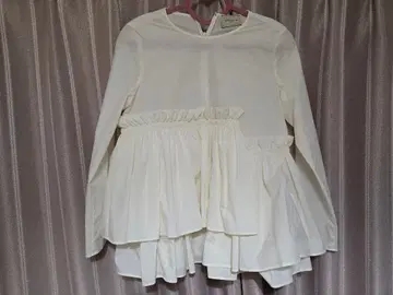 새상품 UNITED ARROWS 프릴 디자인 셔츠 화이트 베이지