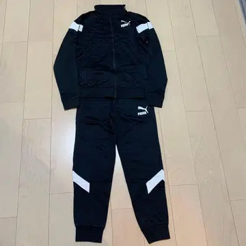 [ 미사용 새상품 ] PUMA 블랙 맨투맨 상하의 세트