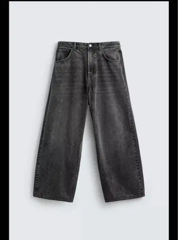 ZARA 슈퍼 배기 핏 데님 팬츠 그레이 EU40