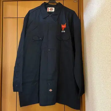 Dickies 긴팔 셔츠 XL 네이비 OTIS 자수