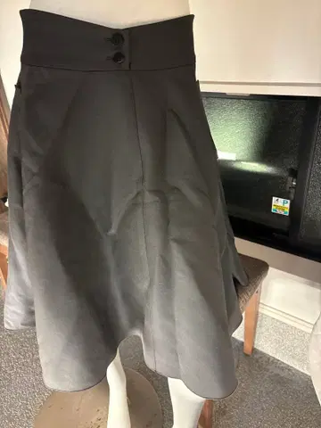 폭시 FOXEY 리치 그레이 플레어 스커트 36558 실크 40