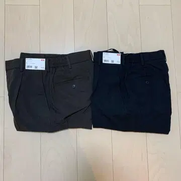 [ 미사용 새상품 ] UNIQLO 턱 테이퍼드 팬츠 S 사이즈 2세트