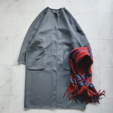 새상품급 어반 리서치 리버 코트 노카라 와이드 실루엣 그레이