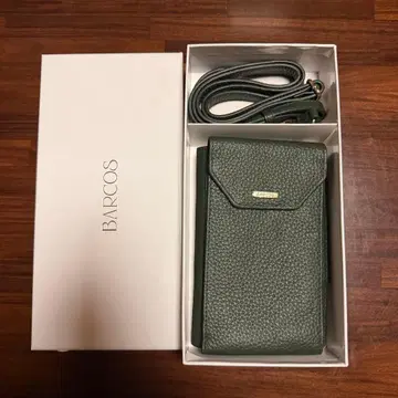 BARCOS 슈링크 가죽 스마트폰 미니백 그린