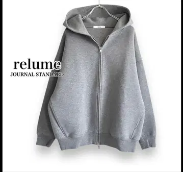 relume 그레이 풀 집업 후드티 F