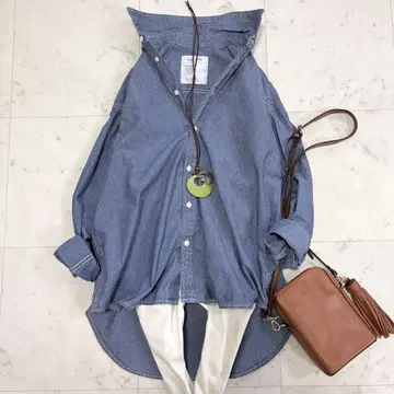 새상품급 프레임워크 던가리 셔츠 오버사이즈 루즈핏 데님 셔츠