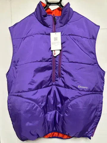 미사용 새상품 별 cloveru 리버서블 아노락 베스트 퍼플 L