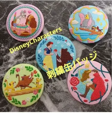 디즈니 자수 캔뱃지 x 5개 세트