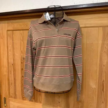 미사용 새상품 NEW ERA 스트라이프 긴팔 피케 셔츠 M 사이즈