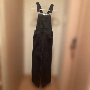 블랙 오버롤 스트레이트 레그