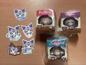 산리오 미니어처 패키지 컬렉션 마이멜로디 쿠로미 시나몬 곰