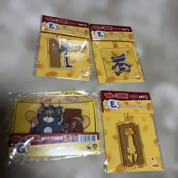 톰과 제리 제일복권 아크릴 키링 스티커 세트 E상 G상 새상품