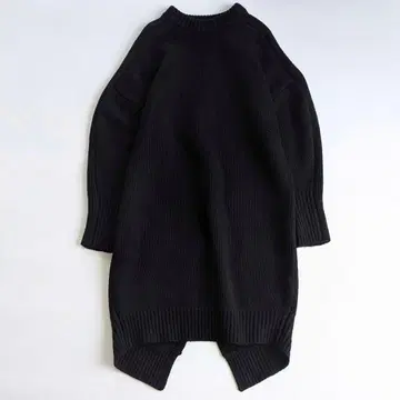 HYKE 하이크 크루넥 스웨터 드레스 블랙 1