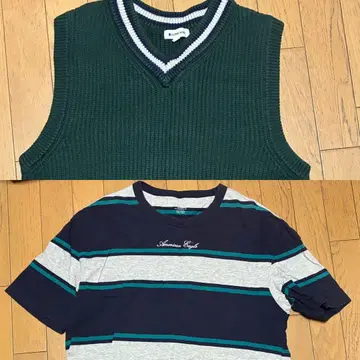 아메리칸 이글 T셔츠 글로벌 워크 베스트 세트 보더 가격 인하 가능