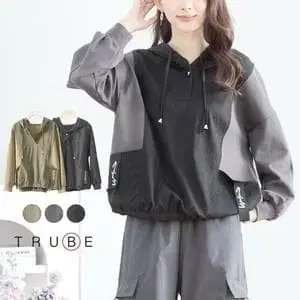 미사용 새상품 TRUBE [ M~L ] 액티브 모드 컬러 블록 풀오버